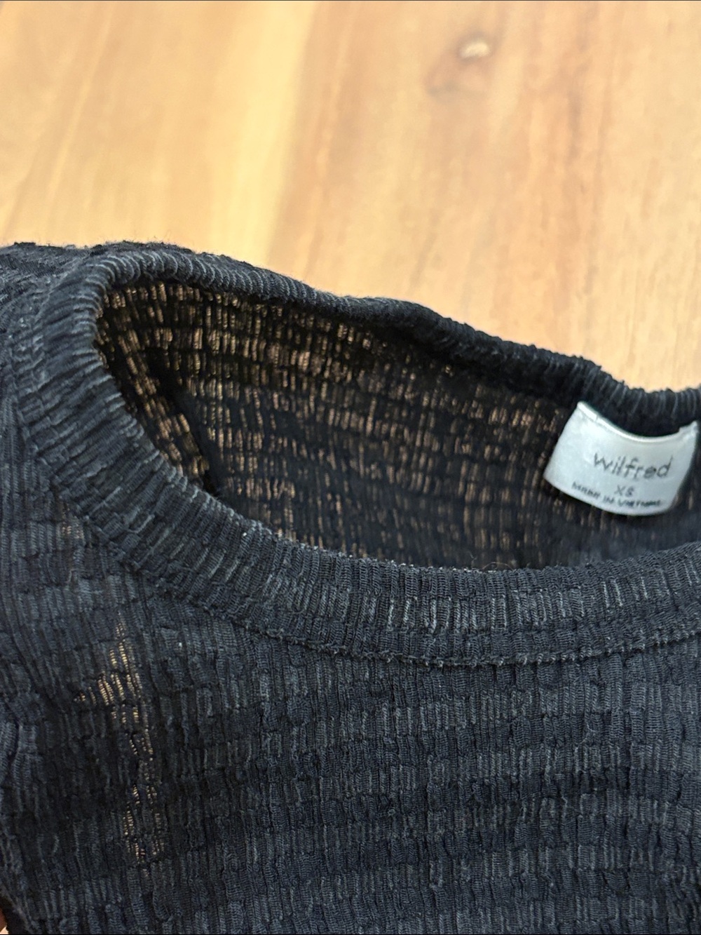 Aritzia Black Ribbed Crop Tank - Picture 5 of 5